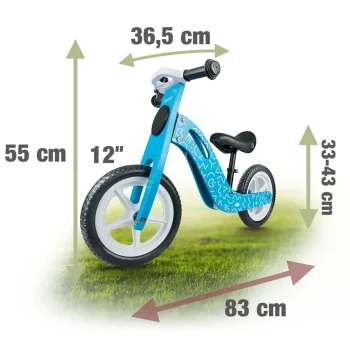 Ricokids Rc 613 Plavi Drveni Balansni Bicikl 8