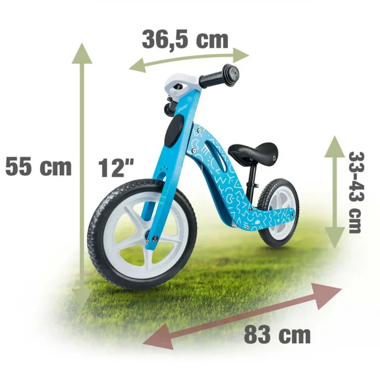 Ricokids Rc 613 Plavi Drveni Balansni Bicikl 8