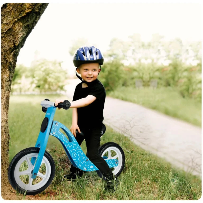 Ricokids Rc 613 Plavi Drveni Balansni Bicikl 9