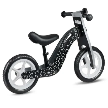 Ricokids Rc 615 Drveni Balansni Bicikl, Crno Bijeli 3