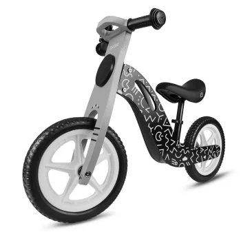 Ricokids Rc 615 Drveni Balansni Bicikl, Crno Bijeli 4