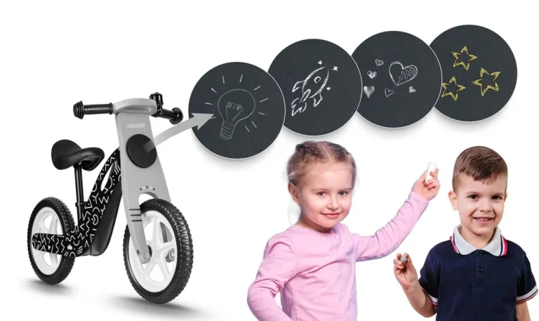 Ricokids Rc 615 Drveni Balansni Bicikl, Crno Bijeli 7
