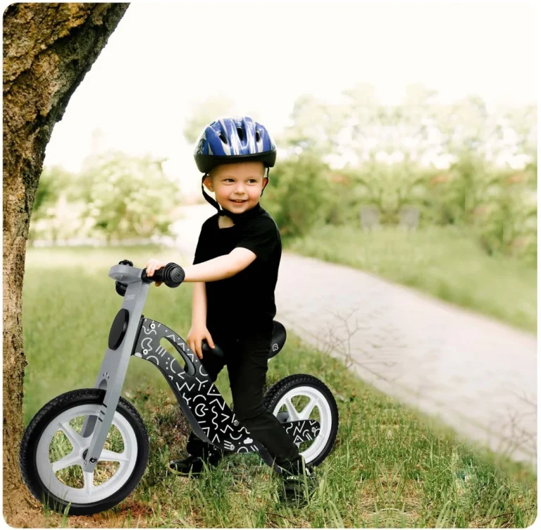 Ricokids Rc 615 Drveni Balansni Bicikl, Crno Bijeli 8