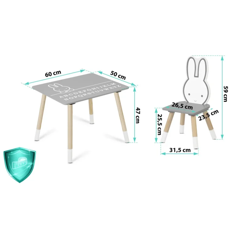 Ricokids Rc 847 Stol Za Zeca S Dvije Stolice Za Djecu 5