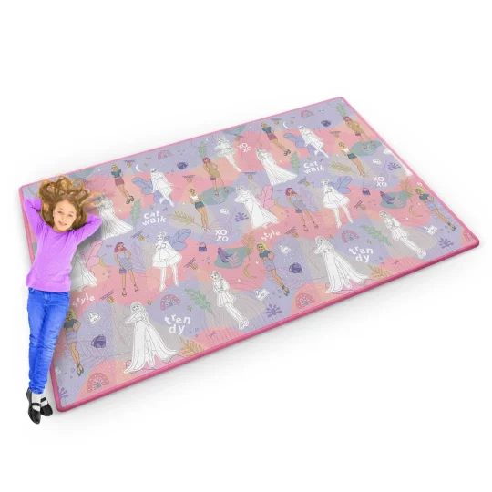 Ricokids Rk 343 Pjenasta Podloga Za Bojanje, Rolana, 200 X 120 X 0,3 Cm, Siva 1