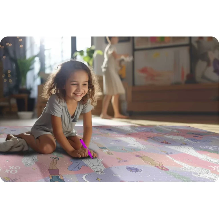 Ricokids Rk 343 Pjenasta Podloga Za Bojanje, Rolana, 200 X 120 X 0,3 Cm, Siva 13