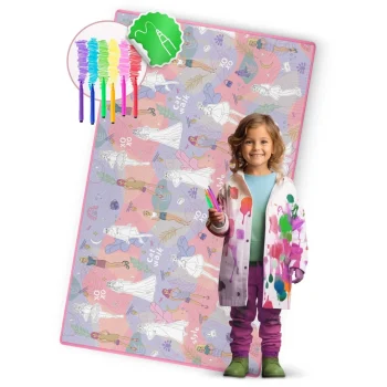 Ricokids Rk 343 Pjenasta Podloga Za Bojanje, Rolana, 200 X 120 X 0,3 Cm, Siva 4