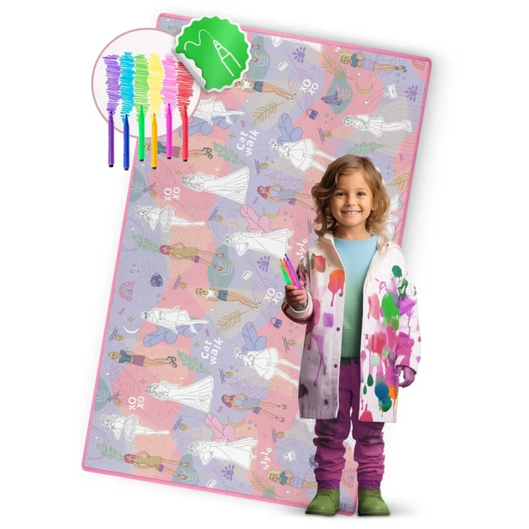 Ricokids Rk 343 Pjenasta Podloga Za Bojanje, Rolana, 200 X 120 X 0,3 Cm, Siva 4