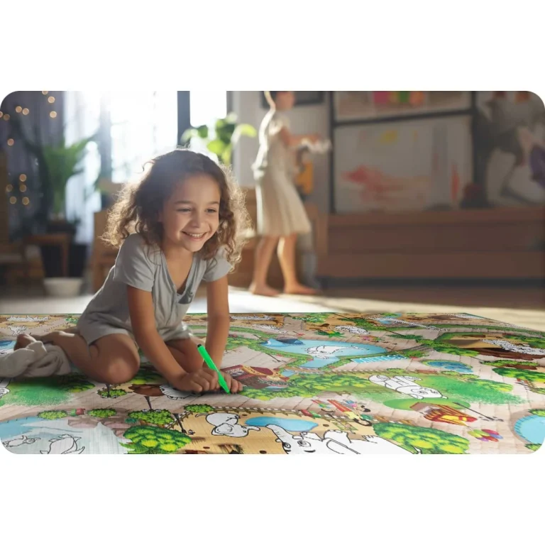 Ricokids Rk 343 Pjenasta Podloga Za Bojanje, Rolana, 200 X 120 X 0,3 Cm, Zelena 13