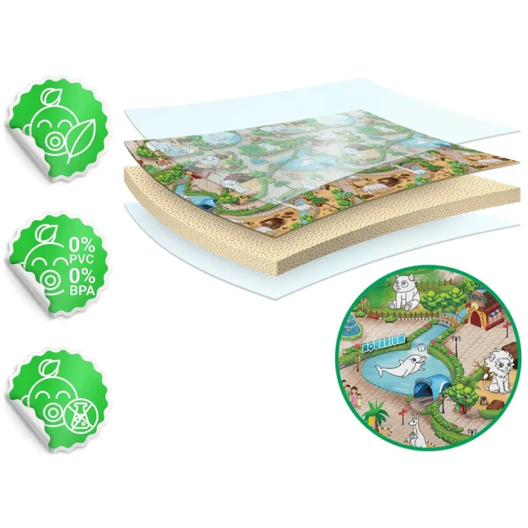 Ricokids Rk 343 Pjenasta Podloga Za Bojanje, Rolana, 200 X 120 X 0,3 Cm, Zelena 9