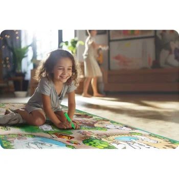 Ricokids Rk 344 Pjenasta Podloga Za Bojanje, Rolana, 120 X 90 X 0,3 Cm, Crvena 13