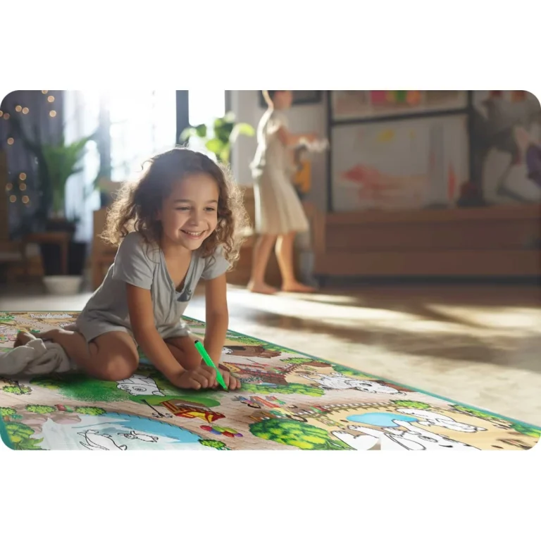 Ricokids Rk 344 Pjenasta Podloga Za Bojanje, Rolana, 120 X 90 X 0,3 Cm, Crvena 13