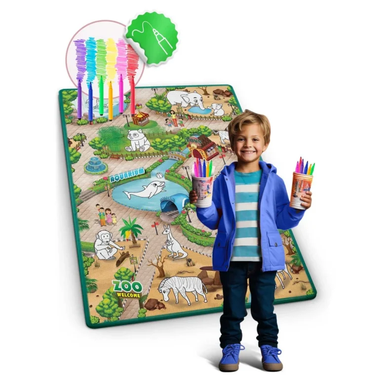 Ricokids Rk 344 Pjenasta Podloga Za Bojanje, Rolana, 120 X 90 X 0,3 Cm, Crvena 4