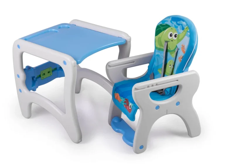 Ricokids Teri 3u1 Stolica Za Hranjenje Beba, Siva I Plava 4