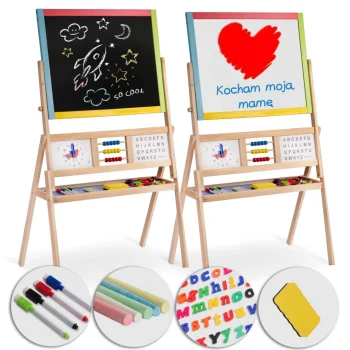 Ricokids Velika Magnetska Ploča Za Pisanje Kredom S Rotirajućim Satom Višebojna 5
