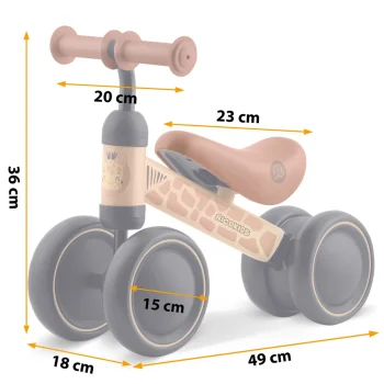 Ricokids Dječji Bicikl Za Ravnotežu S Tri Kotača, Smeđa 10
