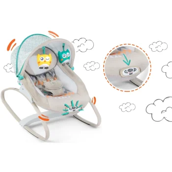 Ricokids Ljuljačka S Vibracijom I Glazbom Siva 7