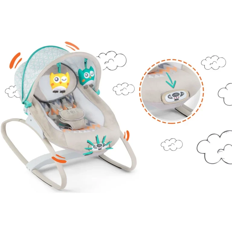 Ricokids Ljuljačka S Vibracijom I Glazbom Siva 7