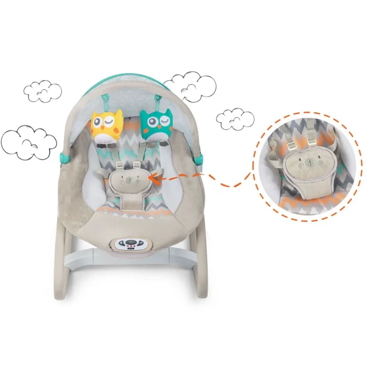 Ricokids Ljuljačka S Vibracijom I Glazbom Siva 9