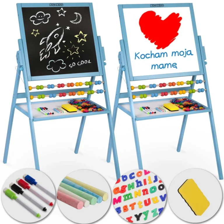 Ricokids Magnetska Rotirajuća Ploča Za Pisanje Kredom Plava 9