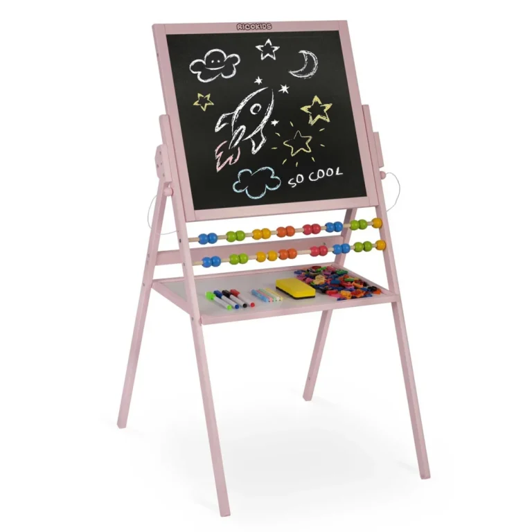 Ricokids Magnetska Rotirajuća Ploča Za Pisanje Kredom Ružičasta 3