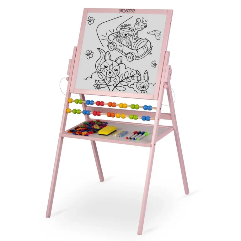 Ricokids Magnetska Rotirajuća Ploča Za Pisanje Kredom Ružičasta 4
