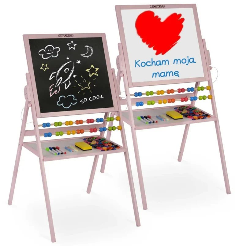 Ricokids Magnetska Rotirajuća Ploča Za Pisanje Kredom Ružičasta 6