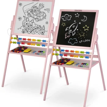 Ricokids Magnetska Rotirajuća Ploča Za Pisanje Kredom Ružičasta 7