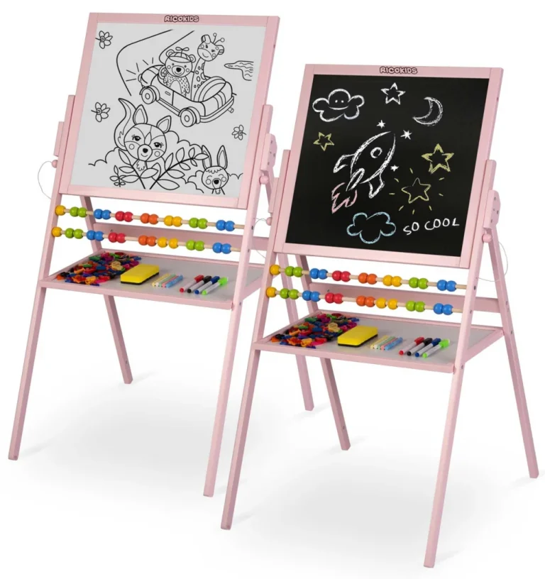 Ricokids Magnetska Rotirajuća Ploča Za Pisanje Kredom Ružičasta 7