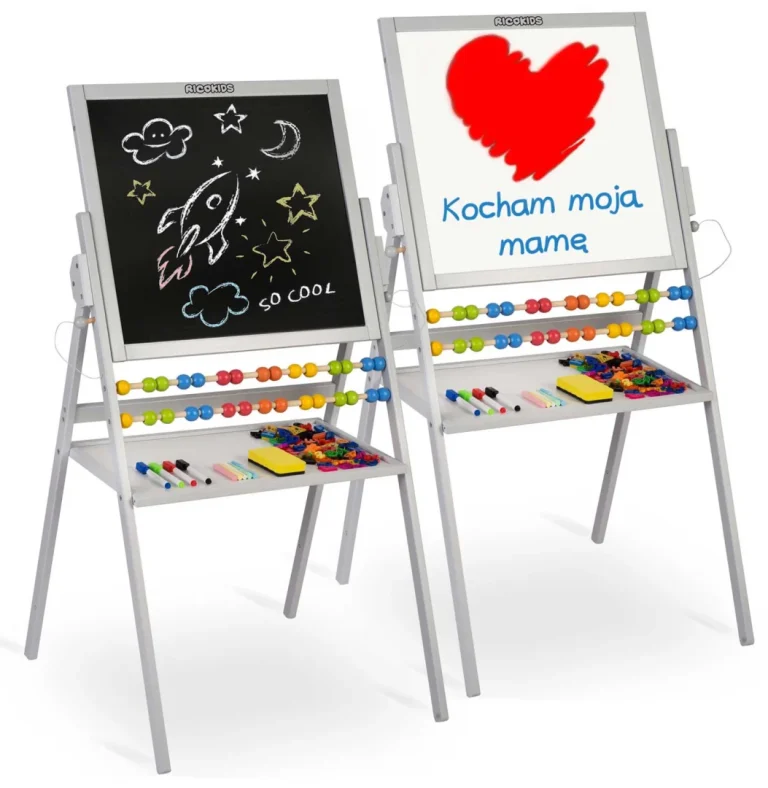 Ricokids Magnetska Rotirajuća Ploča Za Pisanje Kredom Siva 7