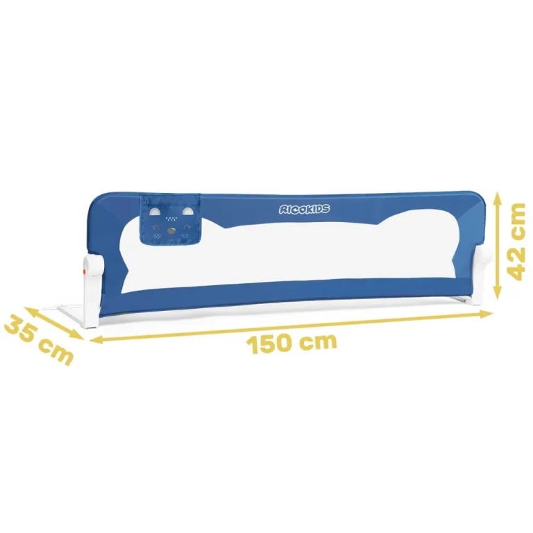 Ricokids Plava Ograda Za Krevet 150x42x35cm 11