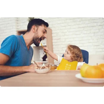 Ricokids Silikonski Podbradnik Za Hranjenje žuti 5