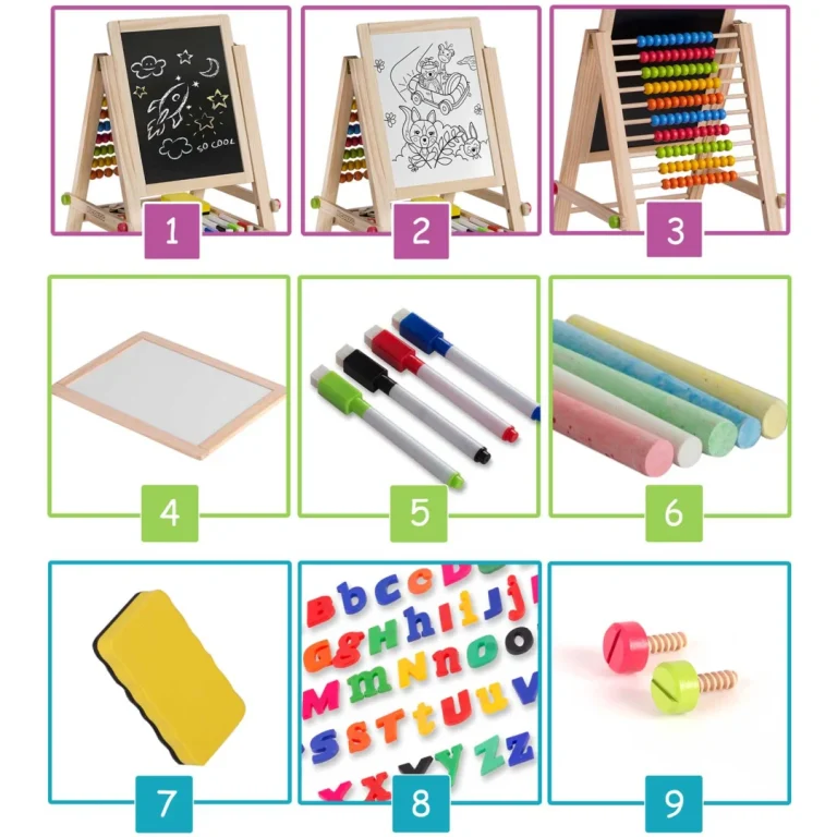 Ricokids Sklopiva Magnetska Ploča Za Pisanje Kredom 7