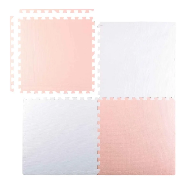 Ricokids Velika Pjenasta Podloga Za Slaganje 60x60 Cm 4 Komada Boje Breskve I Bijele 1