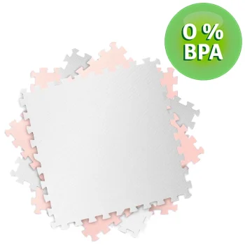Ricokids Velika Pjenasta Podloga Za Slaganje 60x60 Cm 4 Komada Boje Breskve I Bijele 10