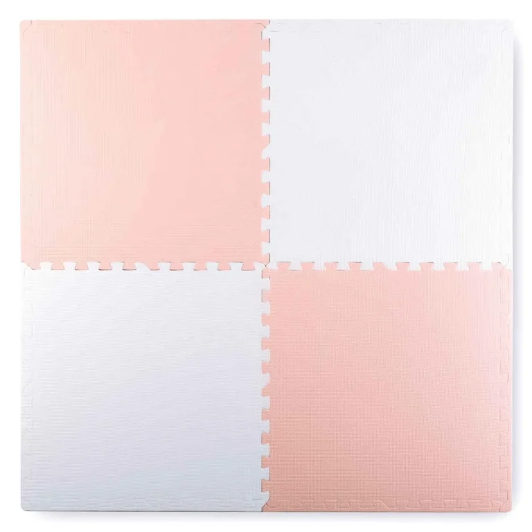 Ricokids Velika Pjenasta Podloga Za Slaganje 60x60 Cm 4 Komada Boje Breskve I Bijele 2