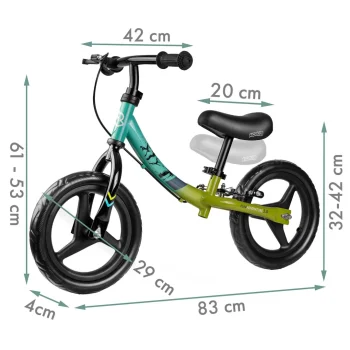 Ricokids Zabavni Avanturistički Bicikl Za Balansiranje Za Djecu, Siva, Var. 760802 4