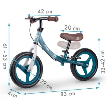 Ricokids Zabavni Avanturistički Bicikl Za Balansiranje Za Djecu, Siva 3