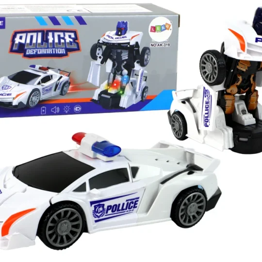 Robot Auto Policija Bijela 2u1 Transformacija 1