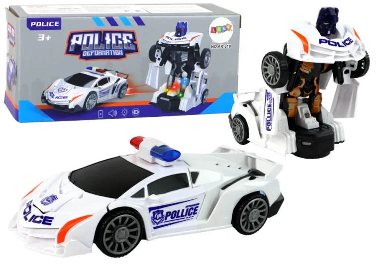 Robot Auto Policija Bijela 2u1 Transformacija 1