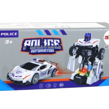 Robot Auto Policija Bijela 2u1 Transformacija 4