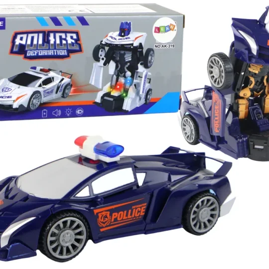 Robot Automobil Policijski Tamnoplavi Transformacija 2u1 1