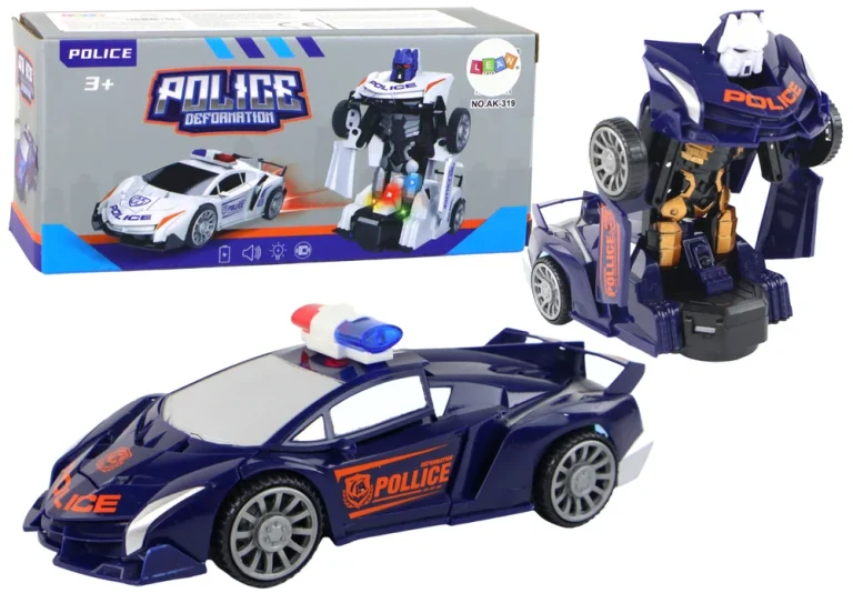 Robot Automobil Policijski Tamnoplavi Transformacija 2u1 1