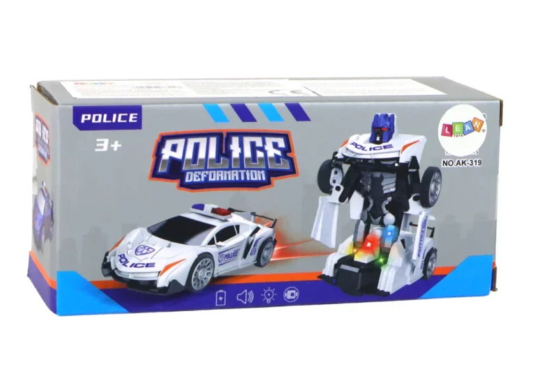 Robot Automobil Policijski Tamnoplavi Transformacija 2u1 4