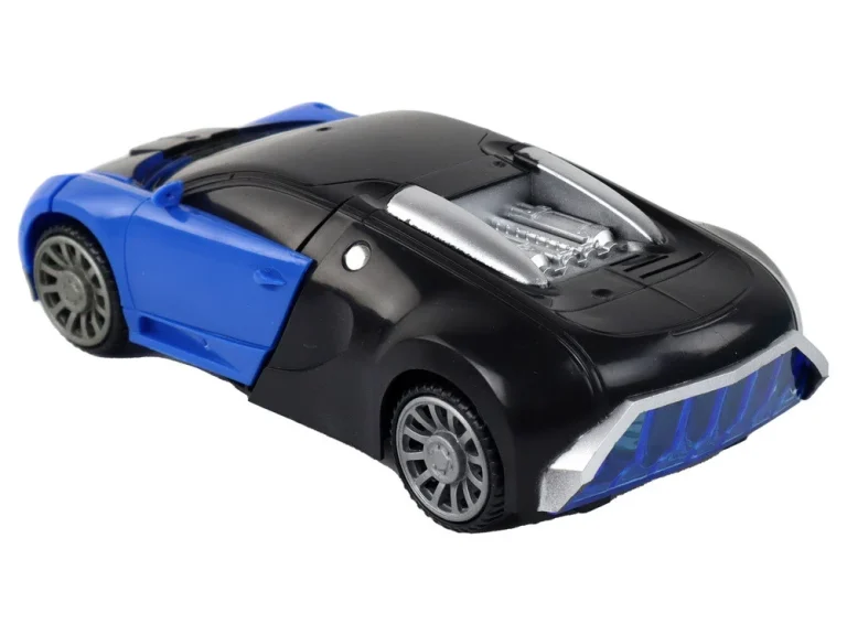 Robot Automobil 2u1 Bugatti Plavi Svjetlosni Efekti 3