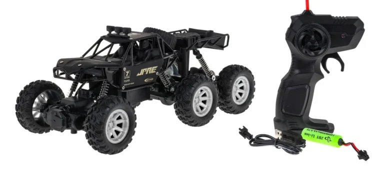 Rock Explorer 4x4 Metalna Gusjenica Za Djecu 8+ Godina Na Daljinsko Upravljanje 1:18 Gumena 6, Crna 2