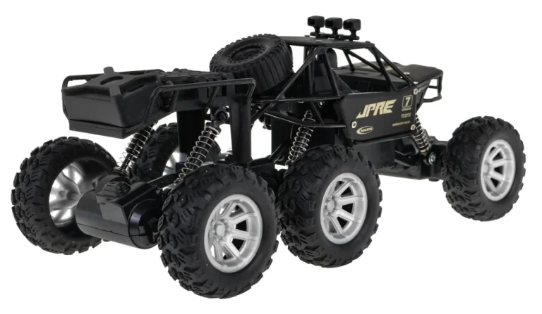 Rock Explorer 4x4 Metalna Gusjenica Za Djecu 8+ Godina Na Daljinsko Upravljanje 1:18 Gumena 6, Crna 6