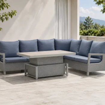 Royal Comfort Tehoratan Vrtni Set Sivi S Kutnom Sofom 10