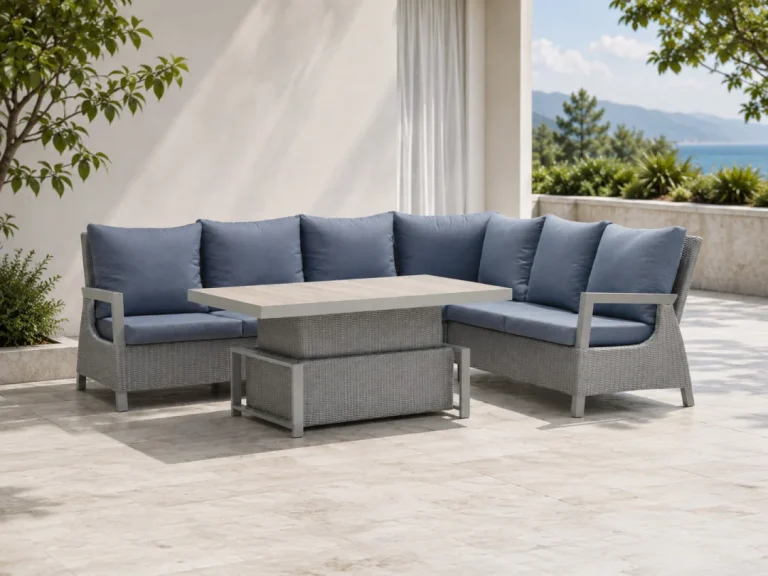 Royal Comfort Tehoratan Vrtni Set Sivi S Kutnom Sofom 10