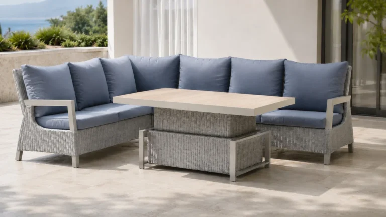 Royal Comfort Tehoratan Vrtni Set Sivi S Kutnom Sofom 11